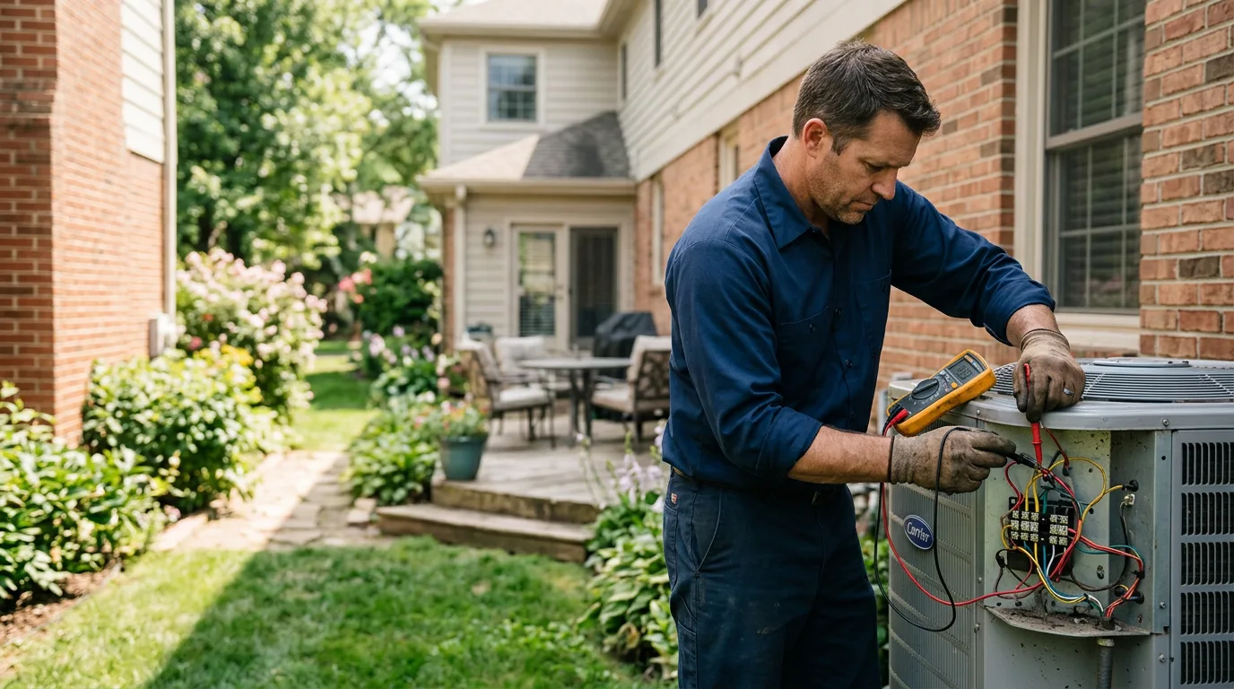 HVAC technician working near Los Angeles, CA